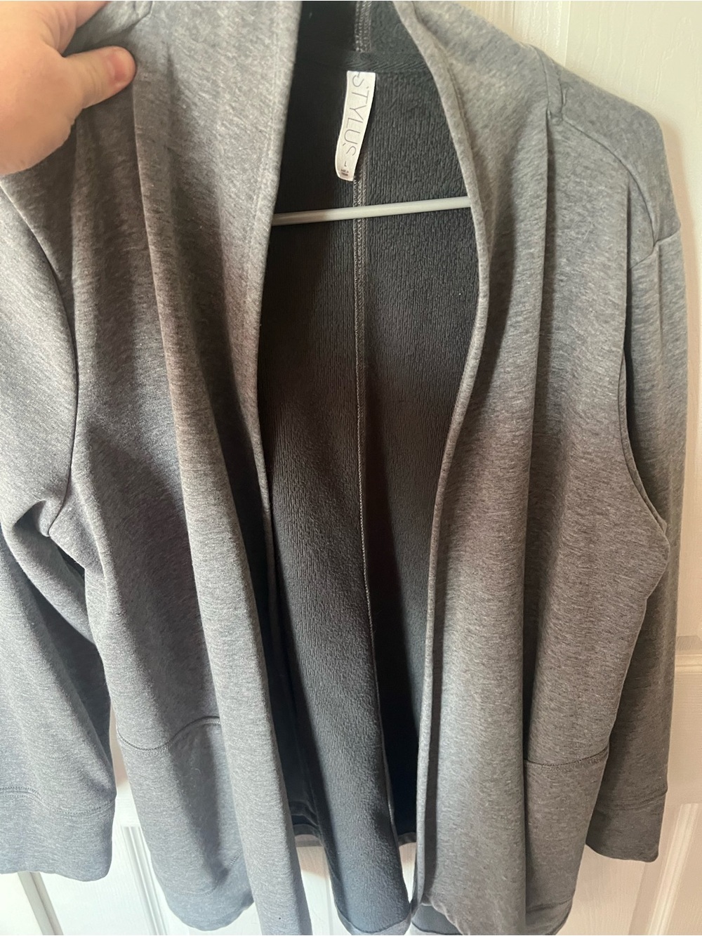 STYLUS Gray Open-Front Women's Jacket